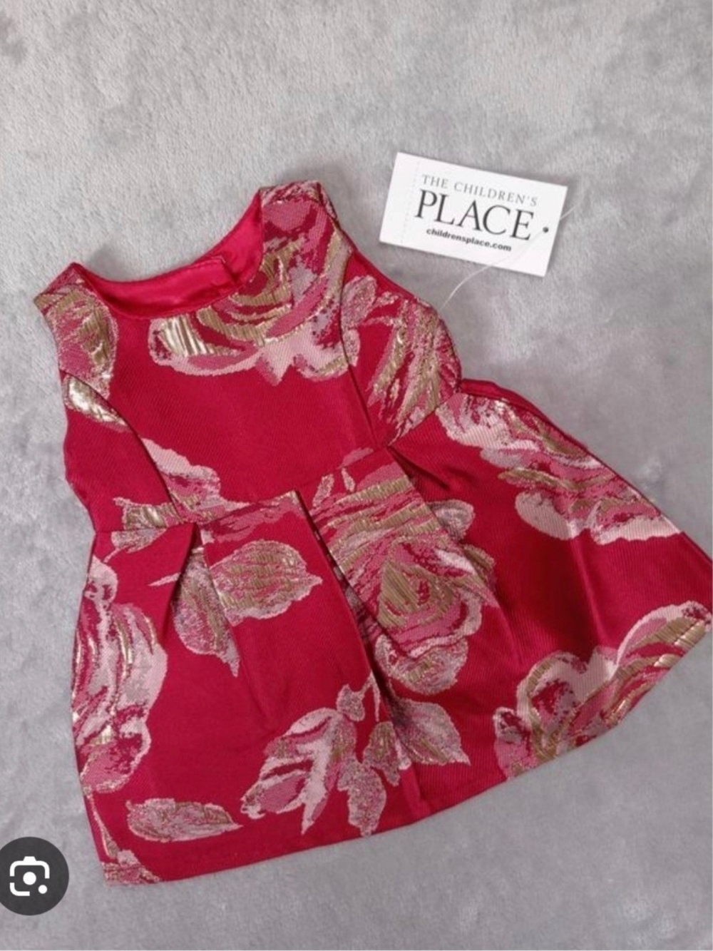 The Children's Place Floral Jacquard Party Dress With Matching Doll Dress